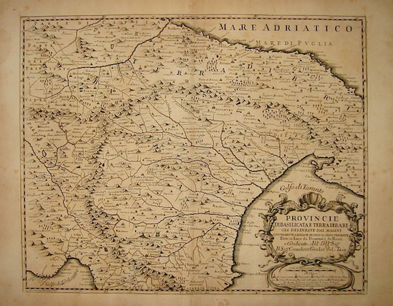 Cantelli Giacomo (1643-1695) Provincie di Basilicata e Terra di Bari già  delineate dal Magini e nuovamente ampliate secondo lo stato presente 1714 Roma 